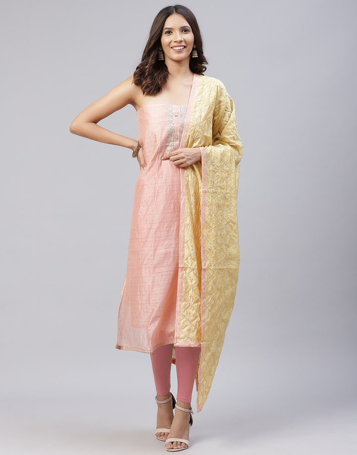 Chanderi Embroidered Suit piece