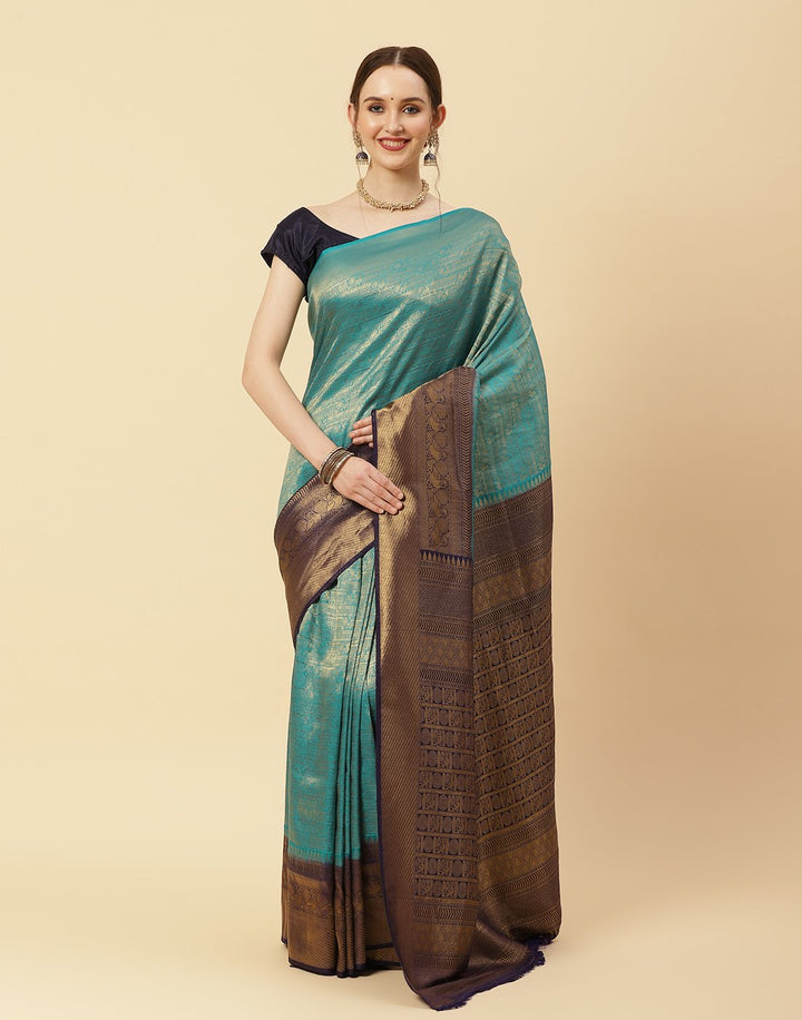 Woven Brocade Zari Jaal Art Handloom Saree