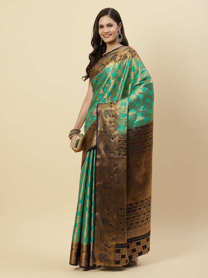 Zari Jaal Art Handloom Woven Saree