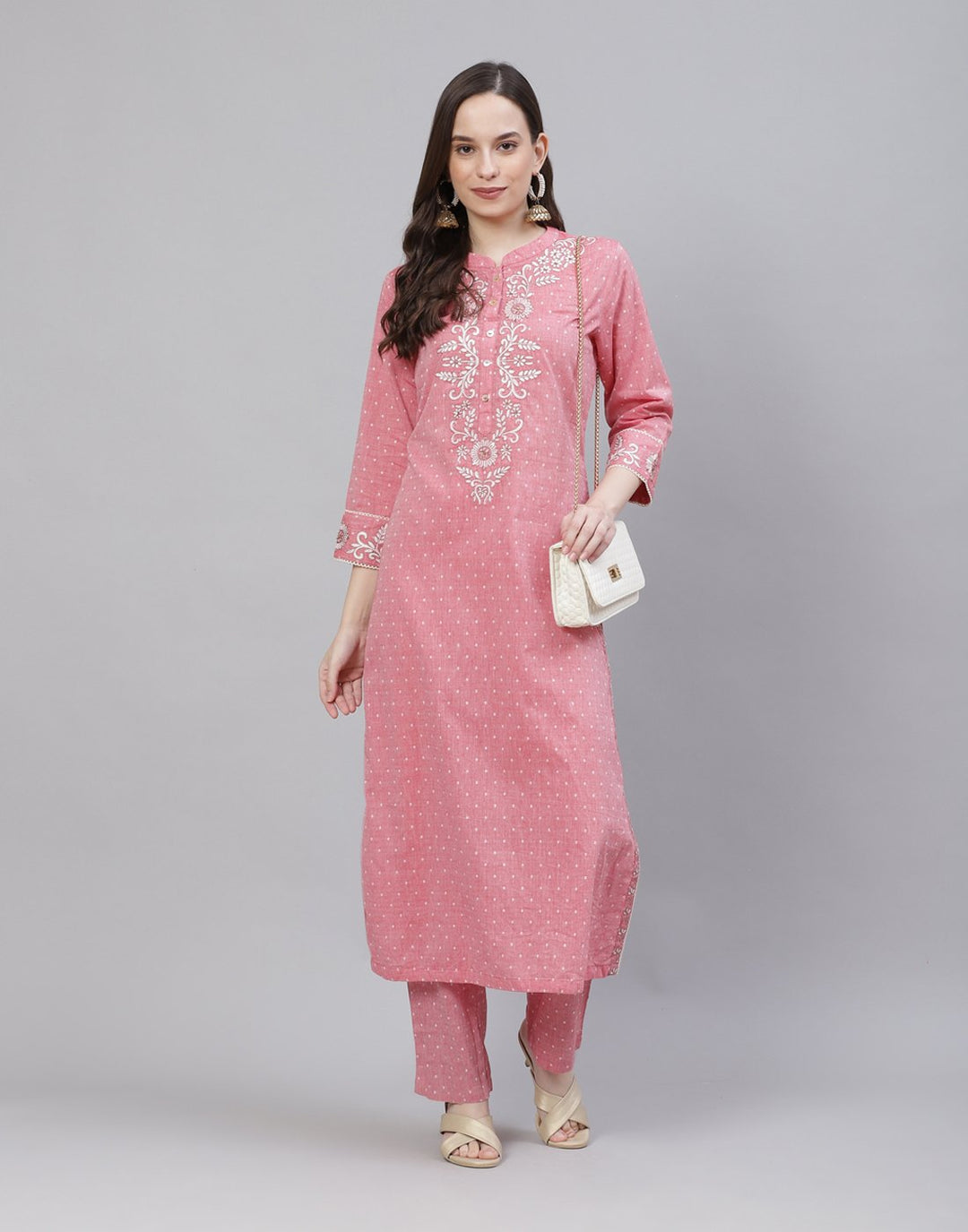 Printed Cotton Kurti With Pant