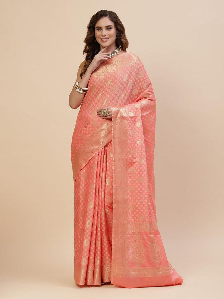 Zari Border Booti Cotton Woven Saree