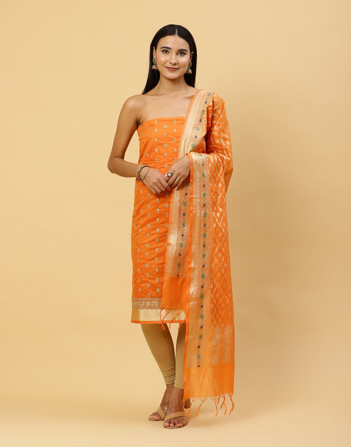 Embroidered Chanderi Suit Piece