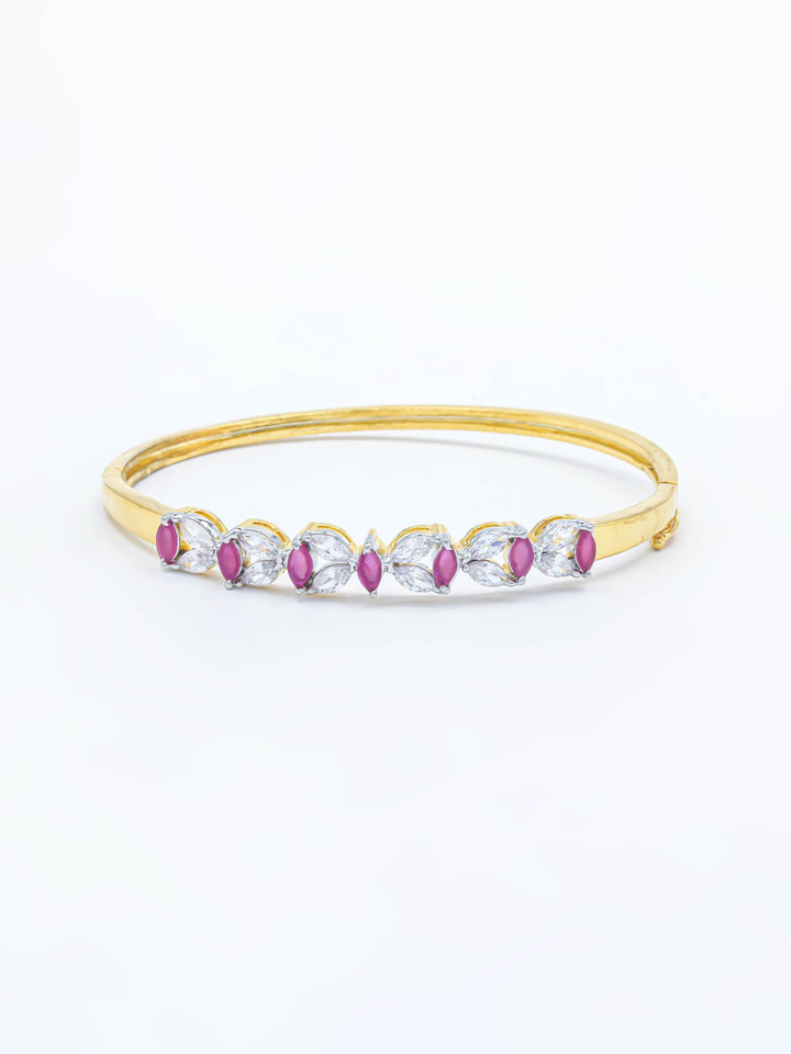 Golden Pink Stone Bracelet