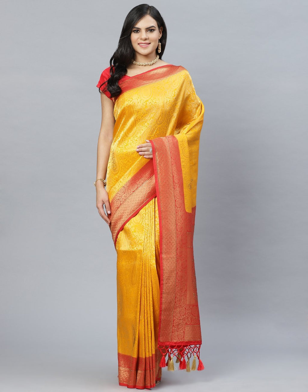 Art Handloom Woven Embroidery Saree