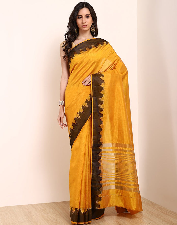 Mustard Art Handloom Saree