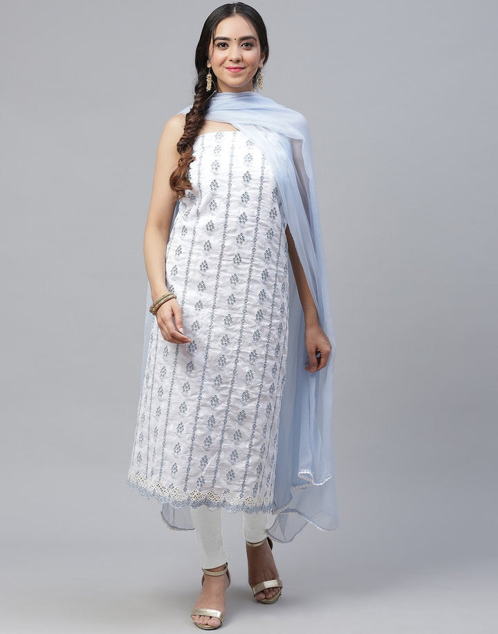 Cotton Embroidered Suit Piece