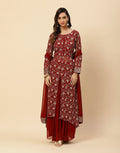 Embroidered Georgette Salwar Kameez Stitched Suit With Net Dupatta