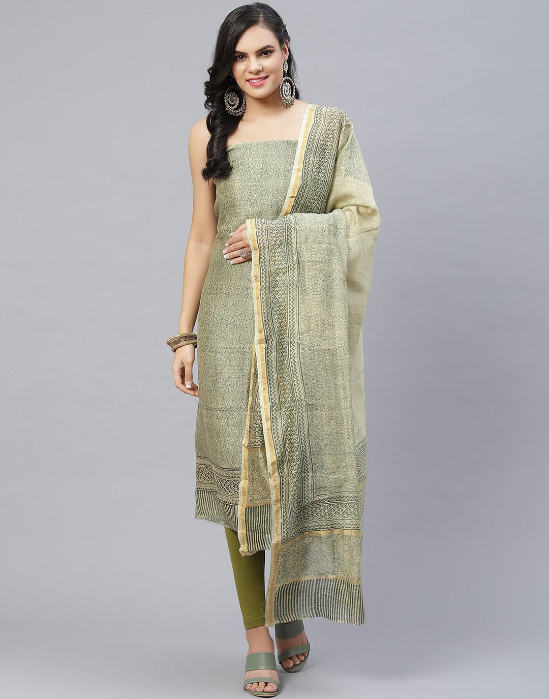Fine Maheshwari Printed Suit Piece