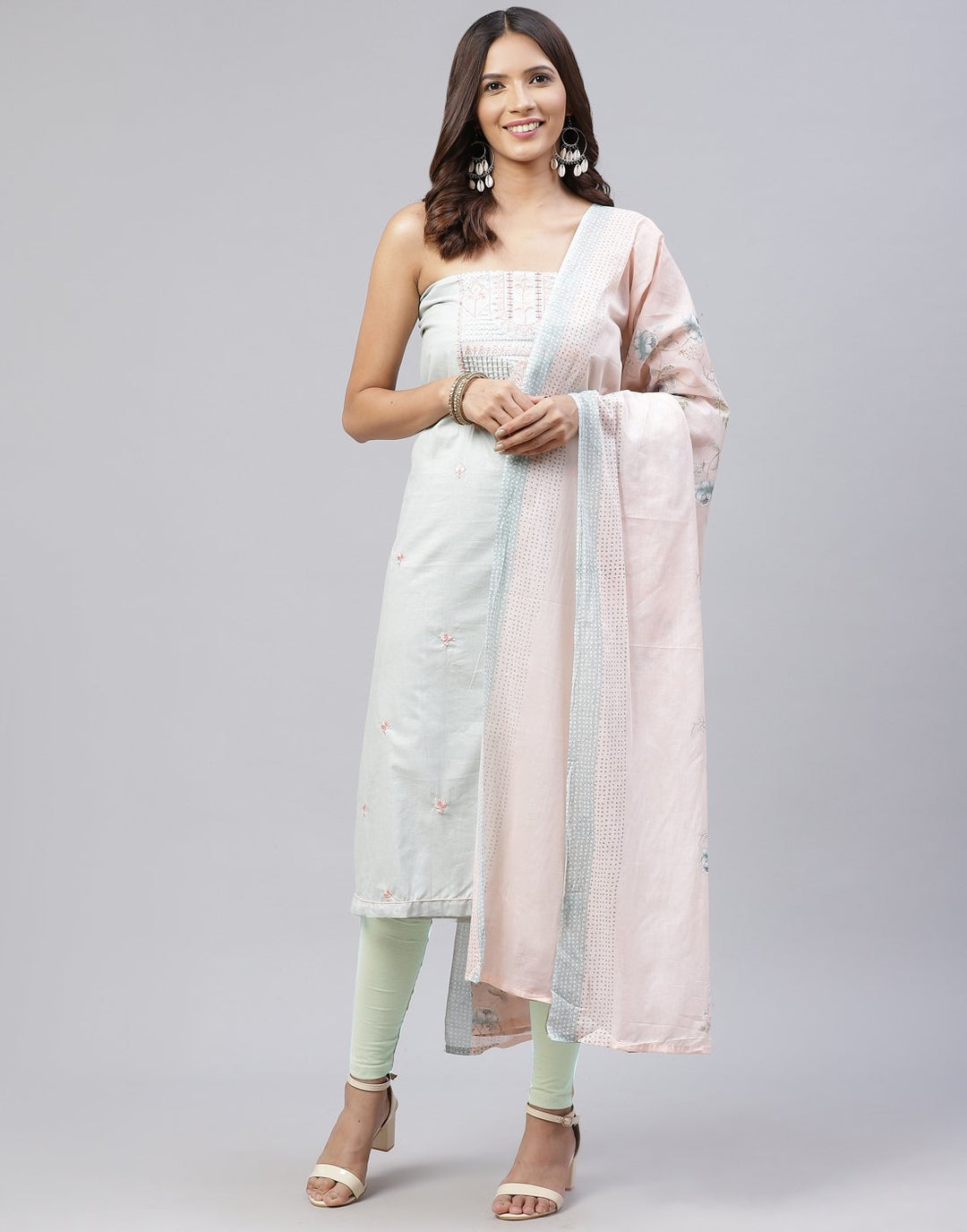 Cotton Embroidered Suit Piece