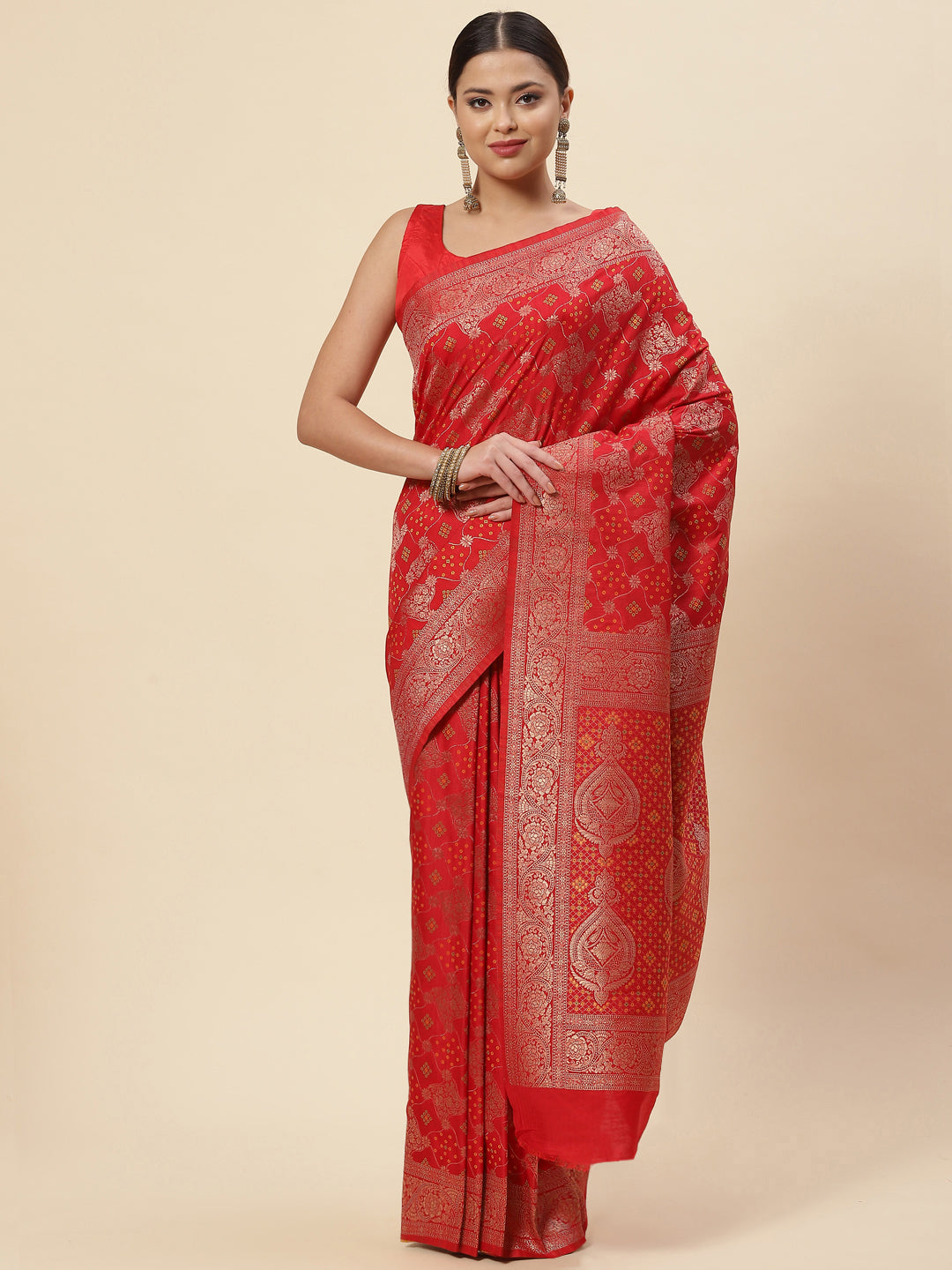 Zari Jaal Handloom Woven Saree