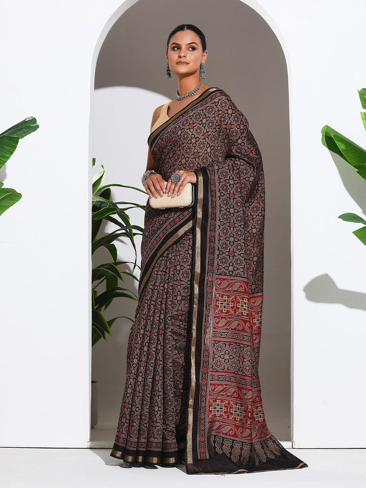 Digital Printed Art Silk Saree