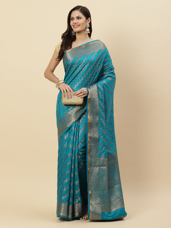 Zari Jaal Art Handloom Woven Saree