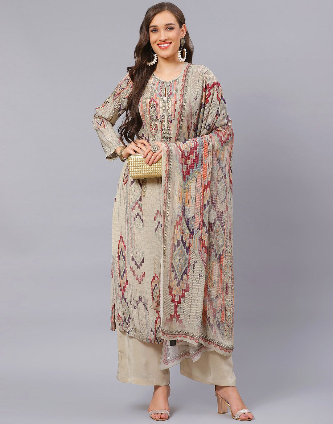Beige Salwar Kameez