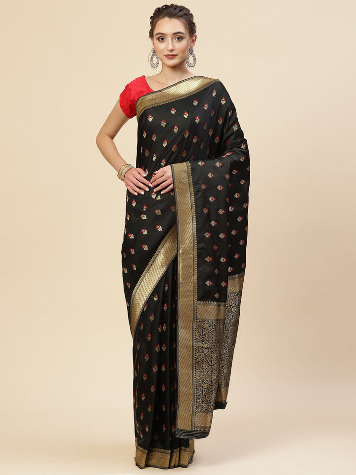 Floral Stone Jaal Banarasi Woven Saree