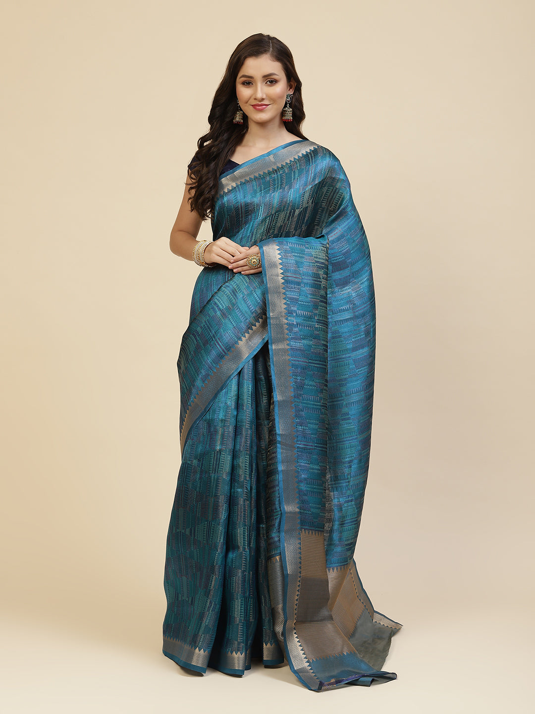 Zari Jaal Cotton Woven Saree