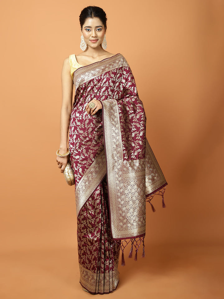 Stone Work Banarasi Woven Saree