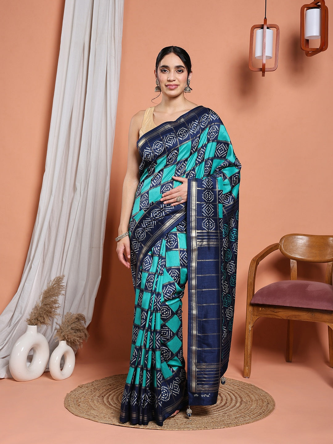 Digital Printed Art Silk Saree