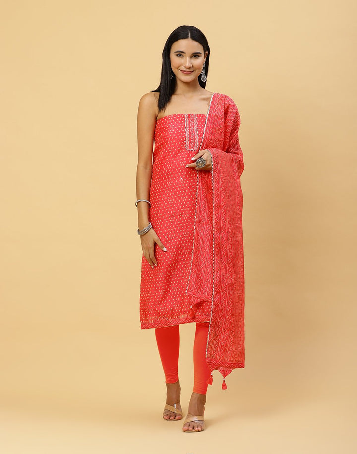Printed Chanderi Suit Piece