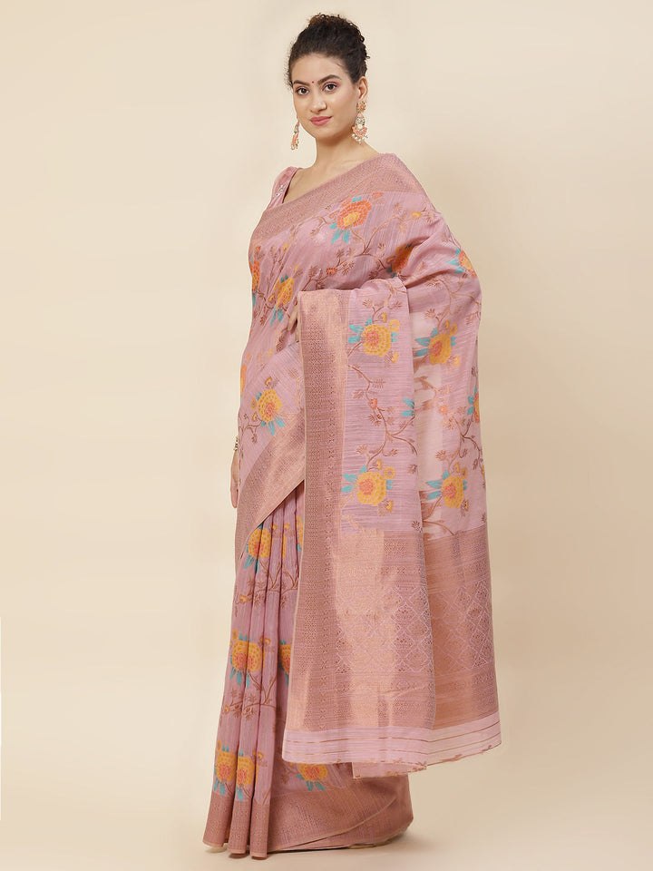 Zari Jaal Woven Cotton Saree