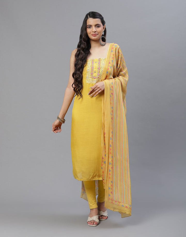 Muslin Embroidered Suit piece