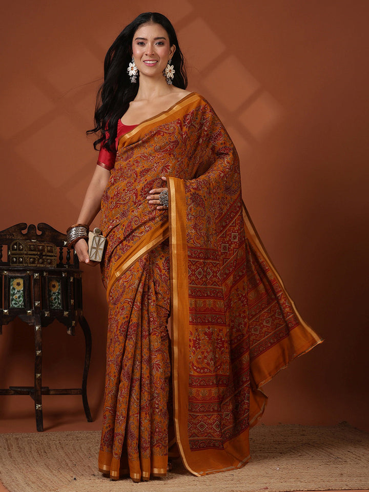 Digital Printed Art Silk Saree