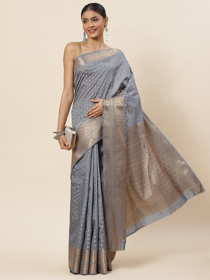 Zari Booti Woven Handloom Saree