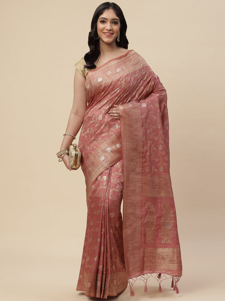 Zari Jaal Handloom Woven Saree