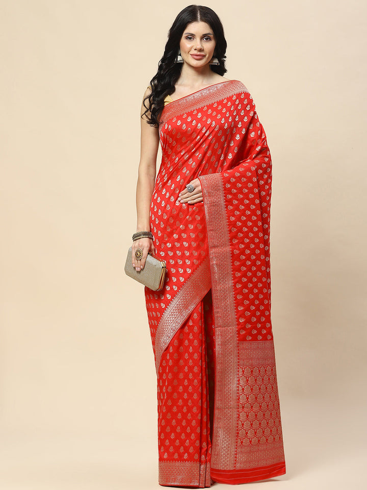 Zari Booti Woven Art Silk Banarsi Saree