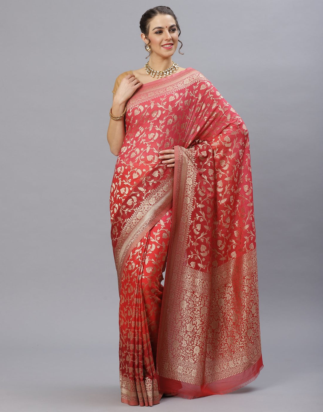 Zai Jaal Art Chiffon Saree