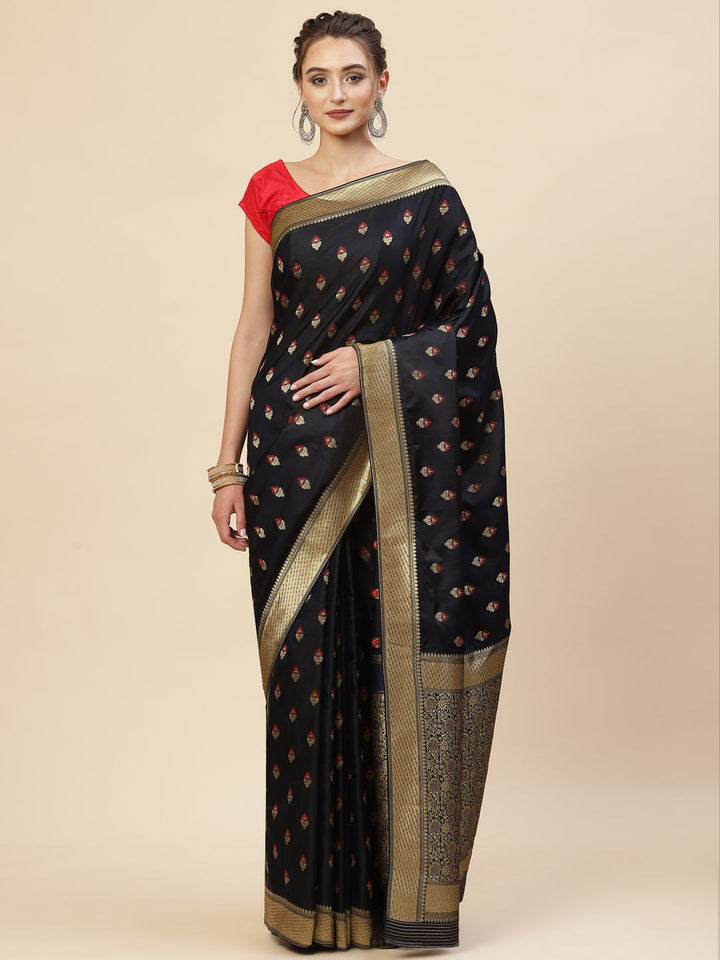 Floral Stone Jaal Banarasi Woven Saree