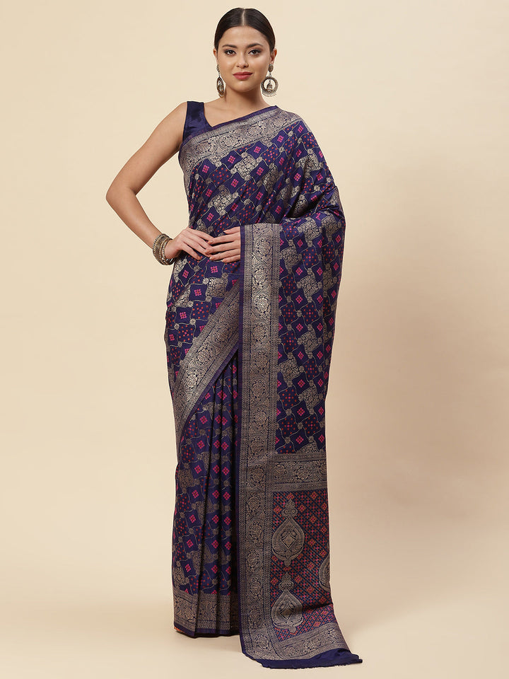 Zari Jaal Handloom Woven Saree
