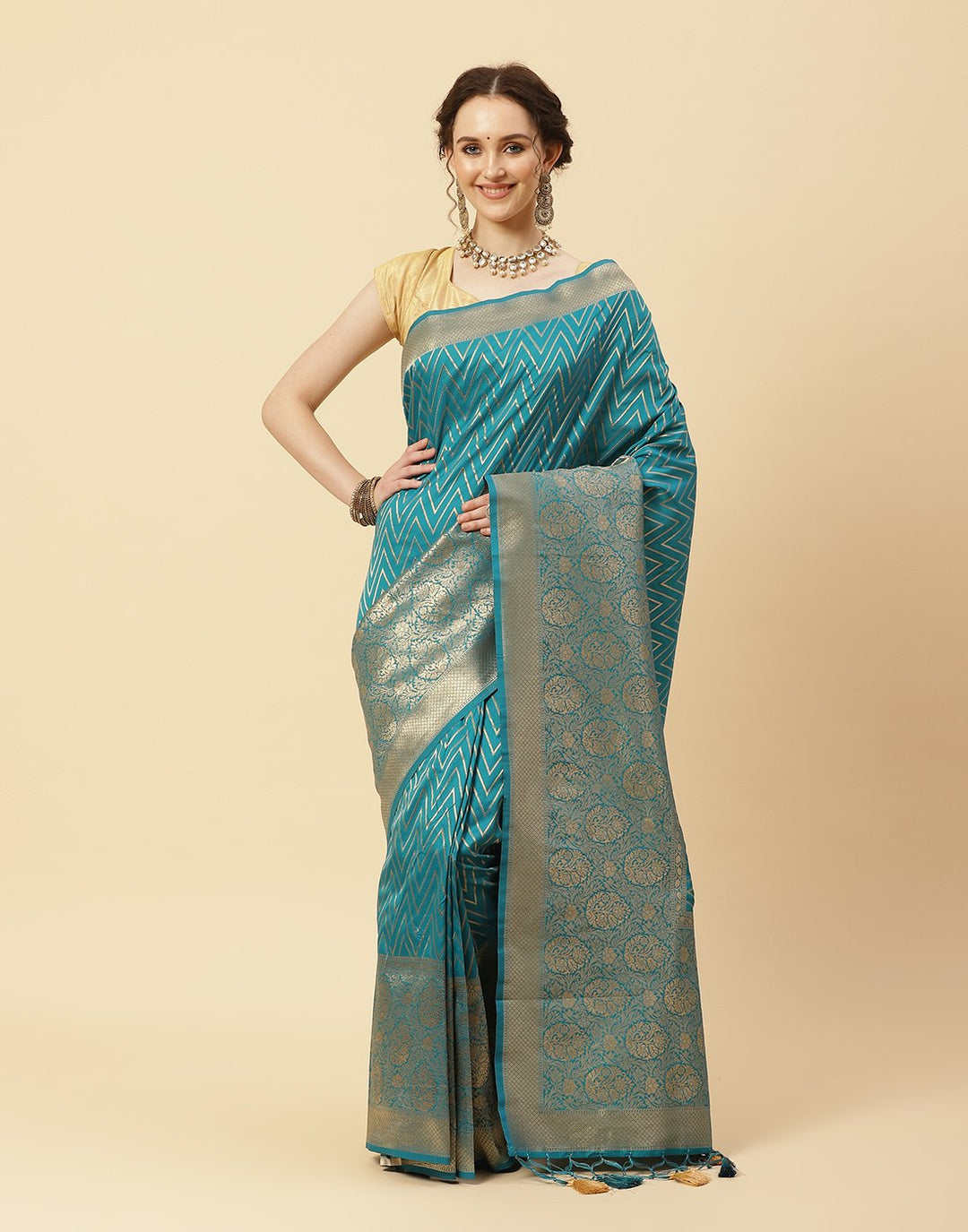 Embroidered Woven Art Handloom Saree