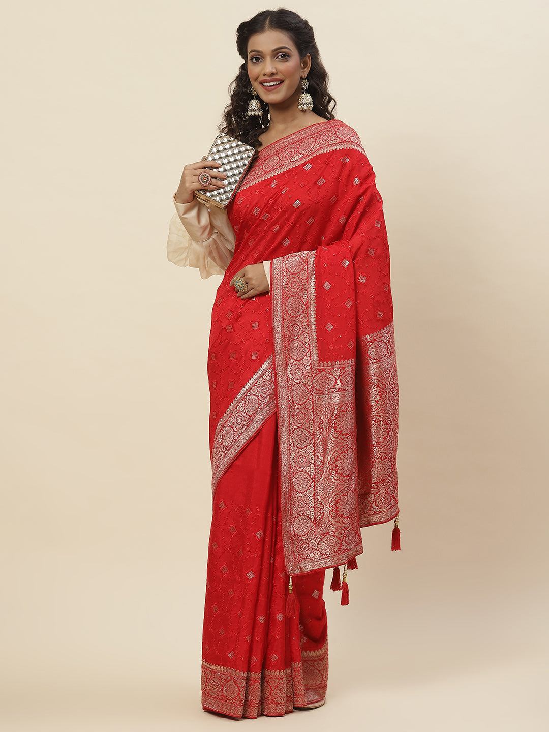 Embroidered Art Handloom Saree