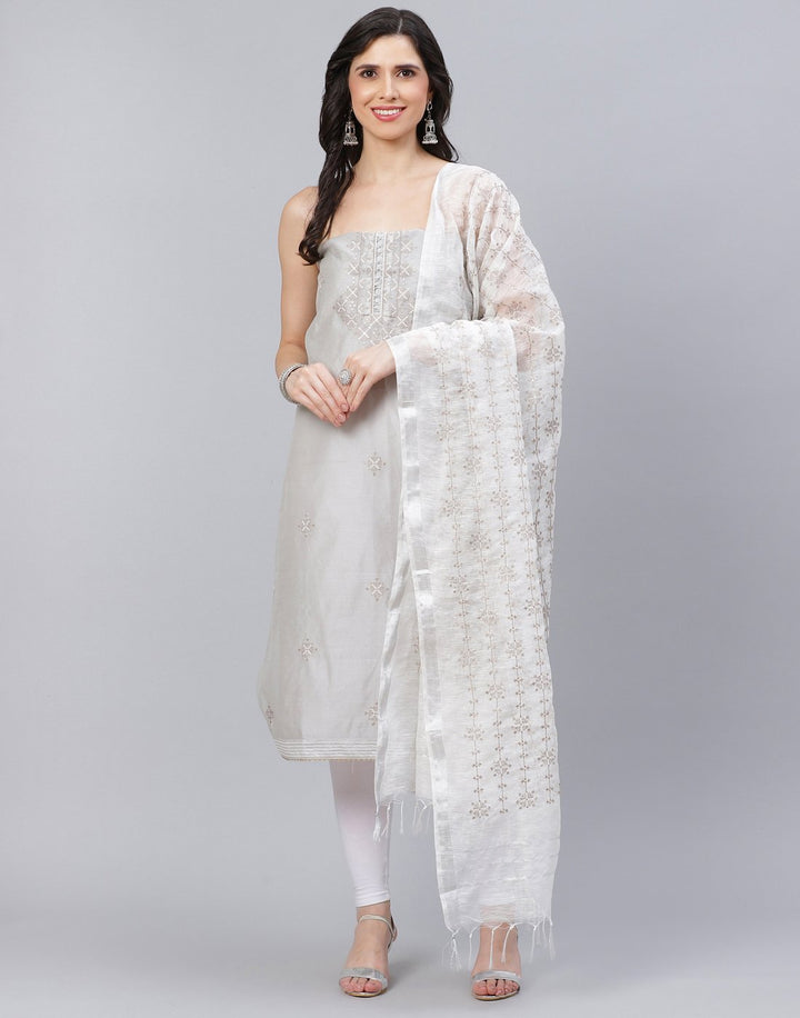 Chanderi Embroidered Suit Piece