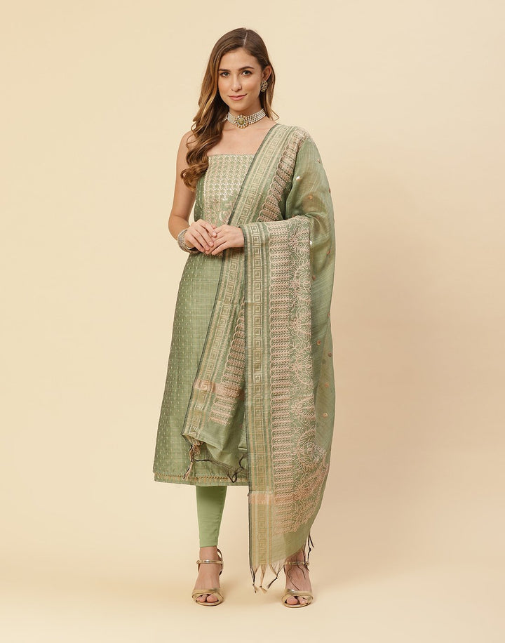 Embroidered Chanderi Suit Piece