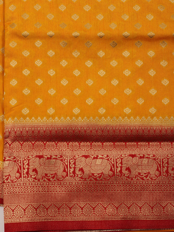 Zari Border Booti Handloom Woven Saree