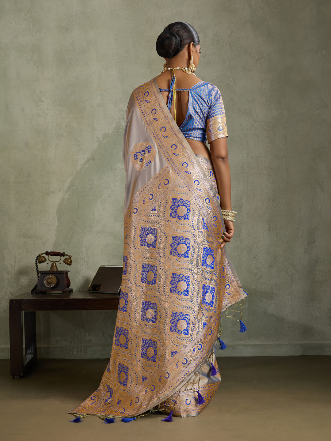 Woven Design Satin Silk Saree