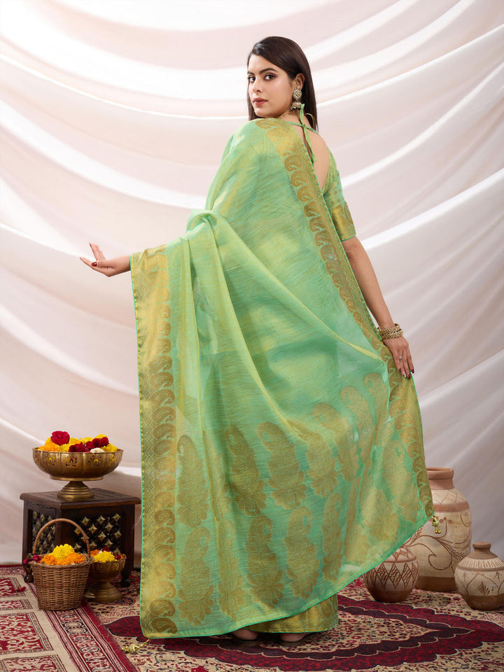 Woven Design Cotton Linen Saree