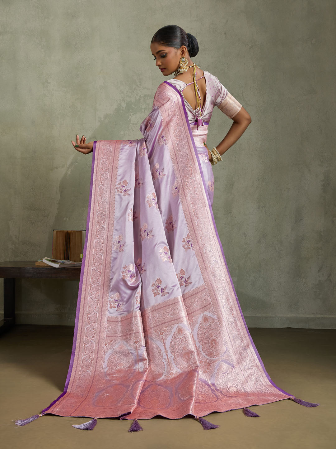 Woven Design Satin Silk Saree