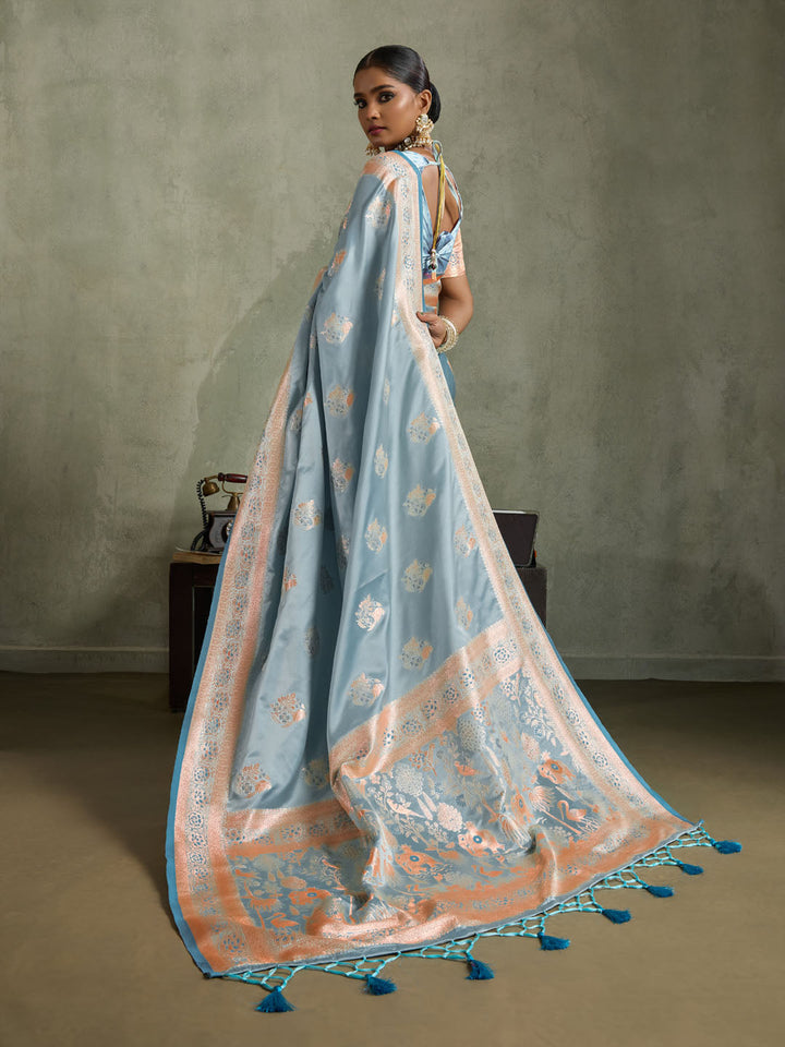 Woven Design Satin Silk Saree