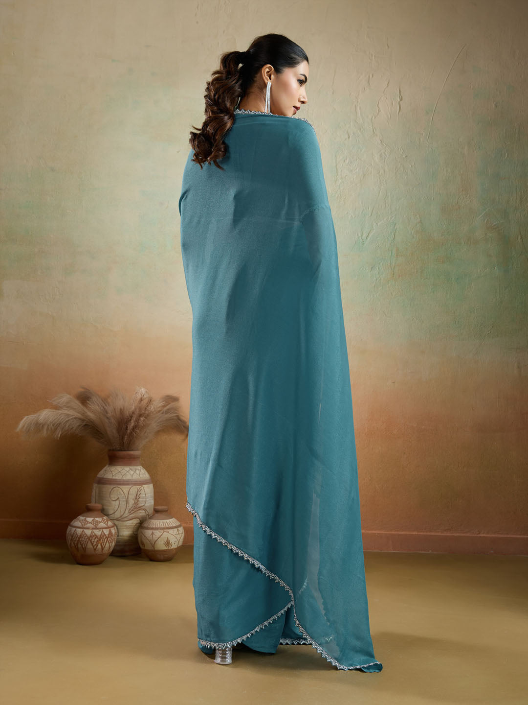 Woven Design Georgette Saree