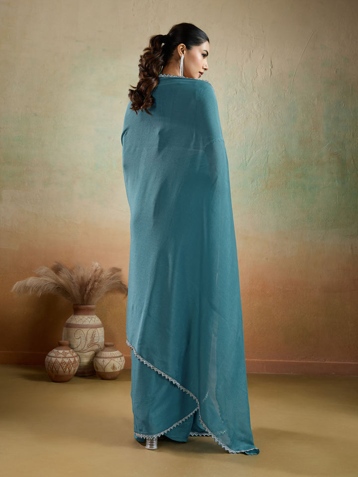 Woven Design Georgette Saree