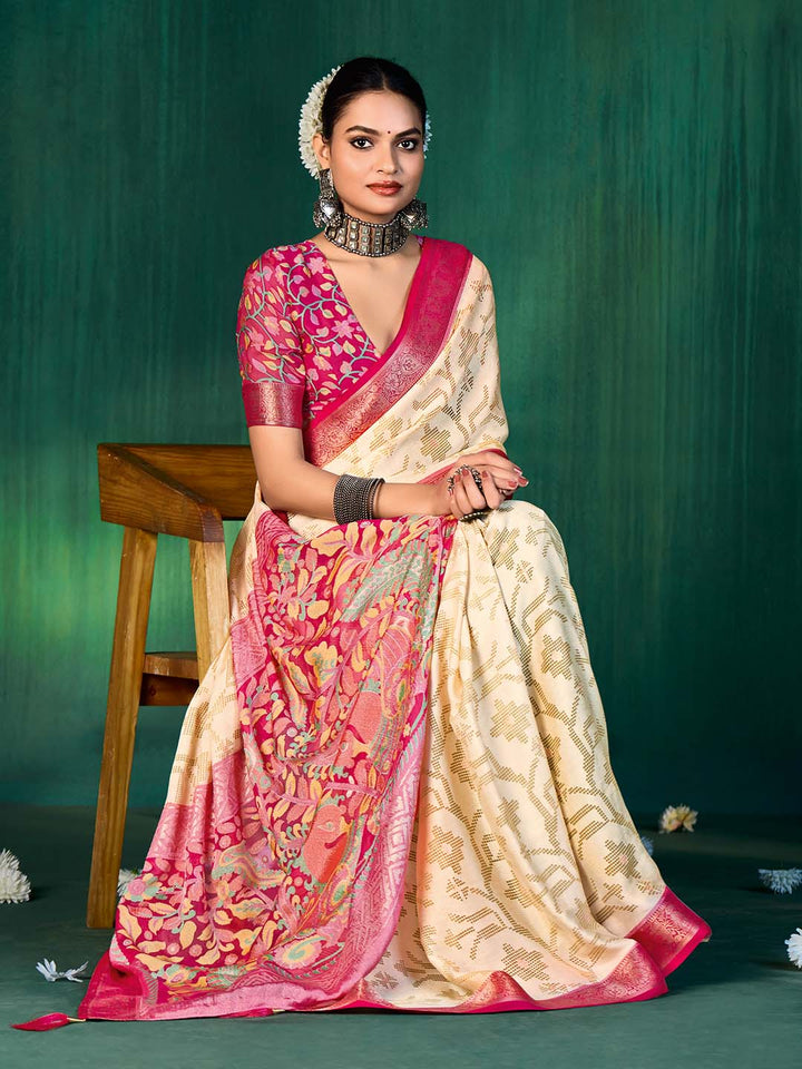 Bandhani Printed Georgette Saree