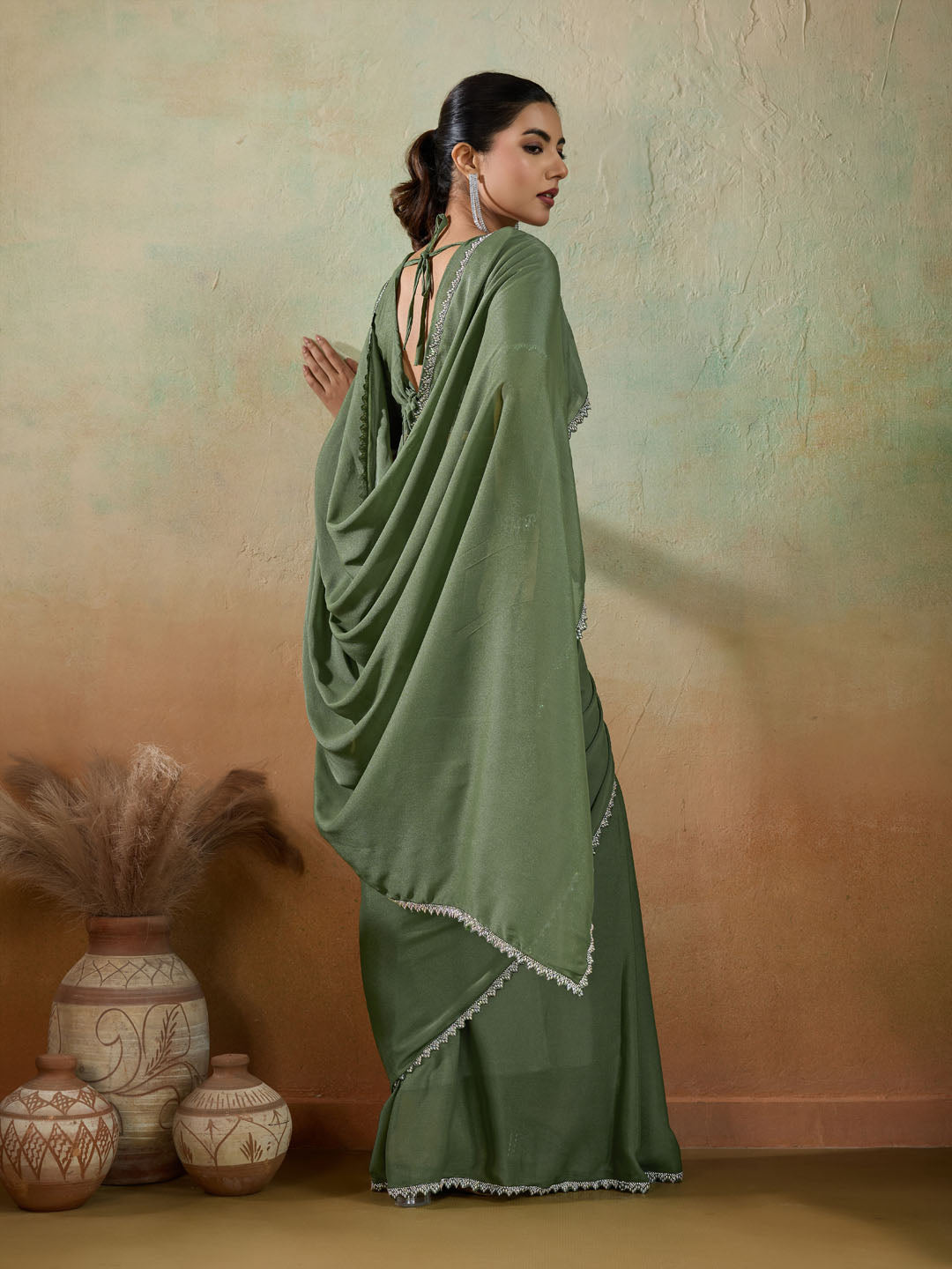 Woven Design Georgette Saree