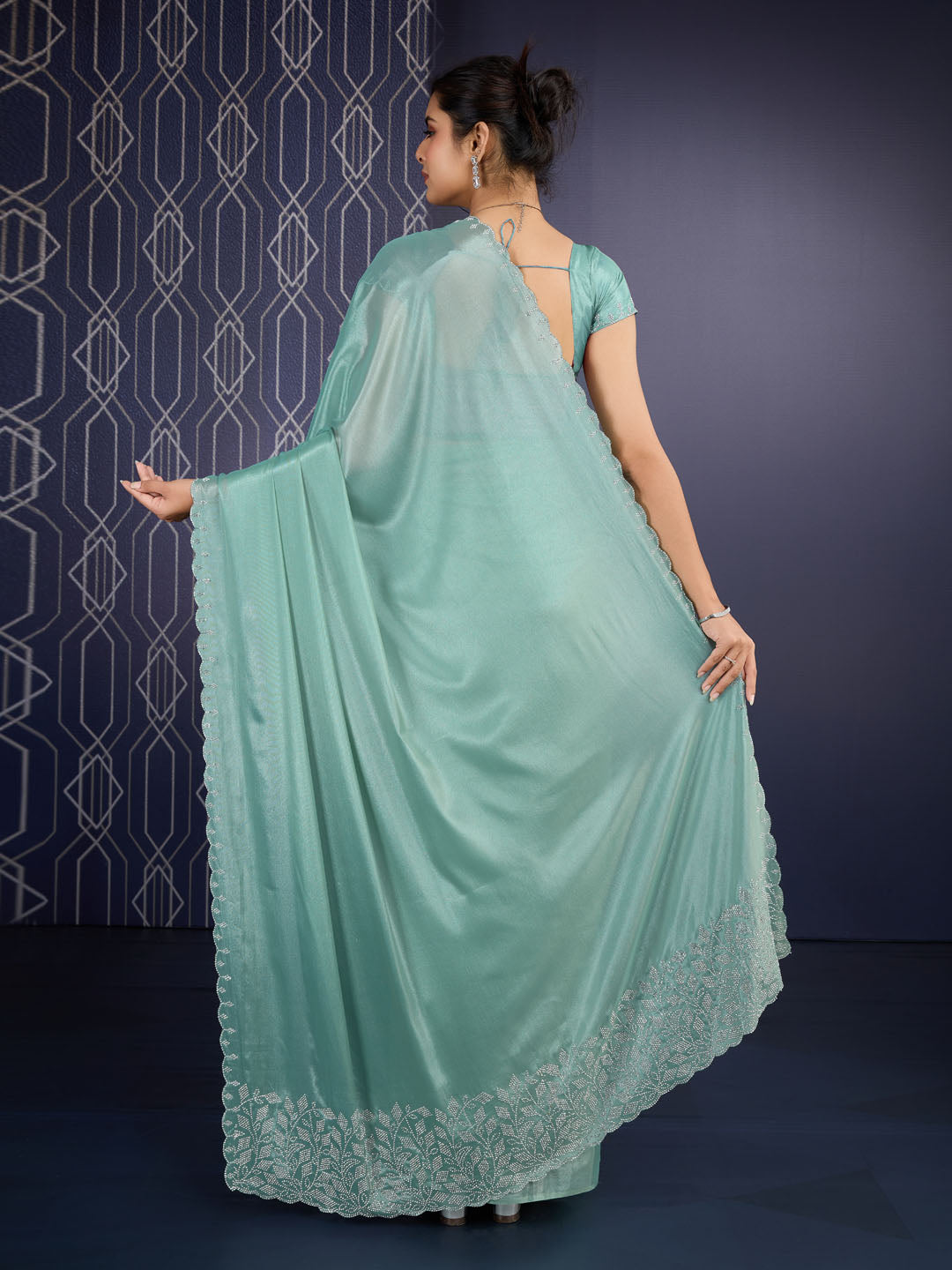 Embroidered Georgette Saree