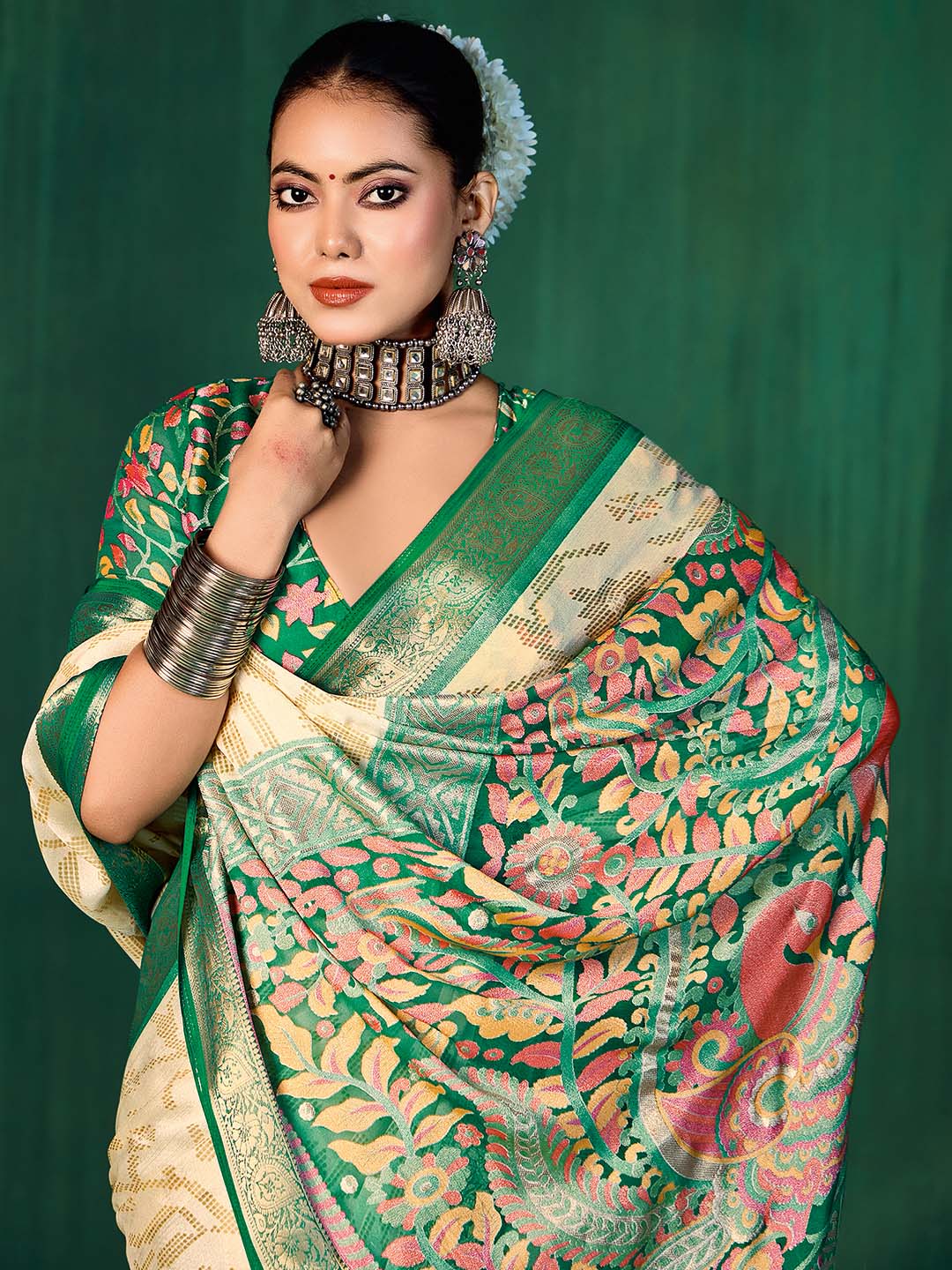 Bandhani Printed Georgette Saree