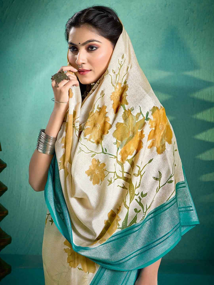 Digital Floral Printed Georgette Saree