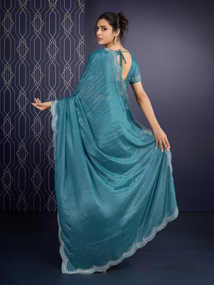 Embroidered Georgette Saree