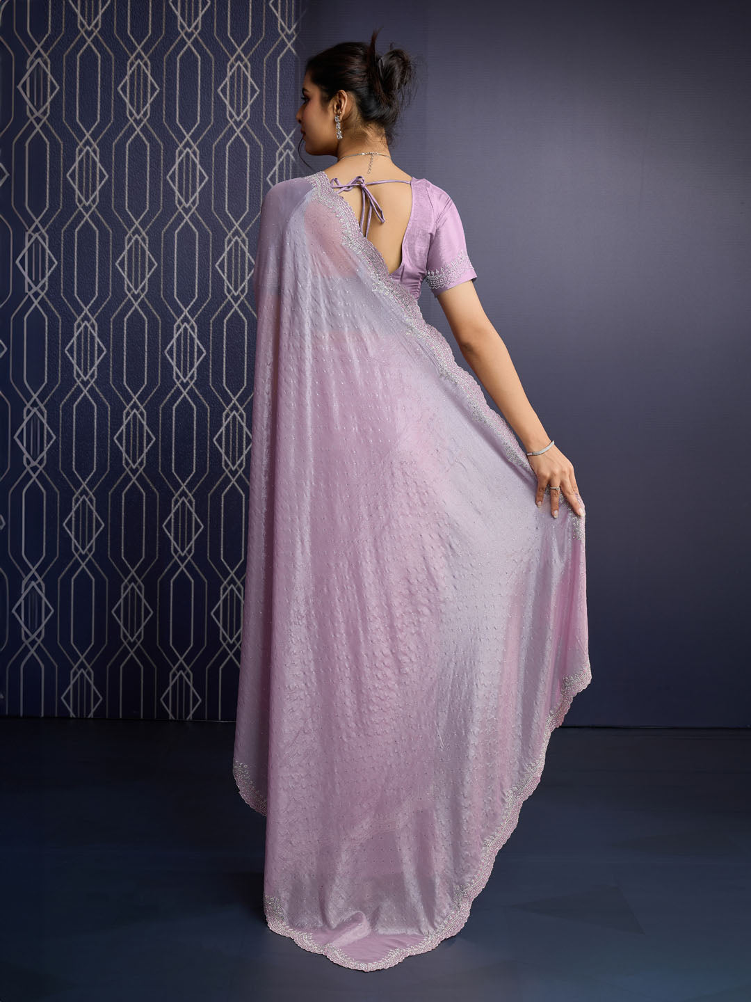 Embroidered Georgette Saree