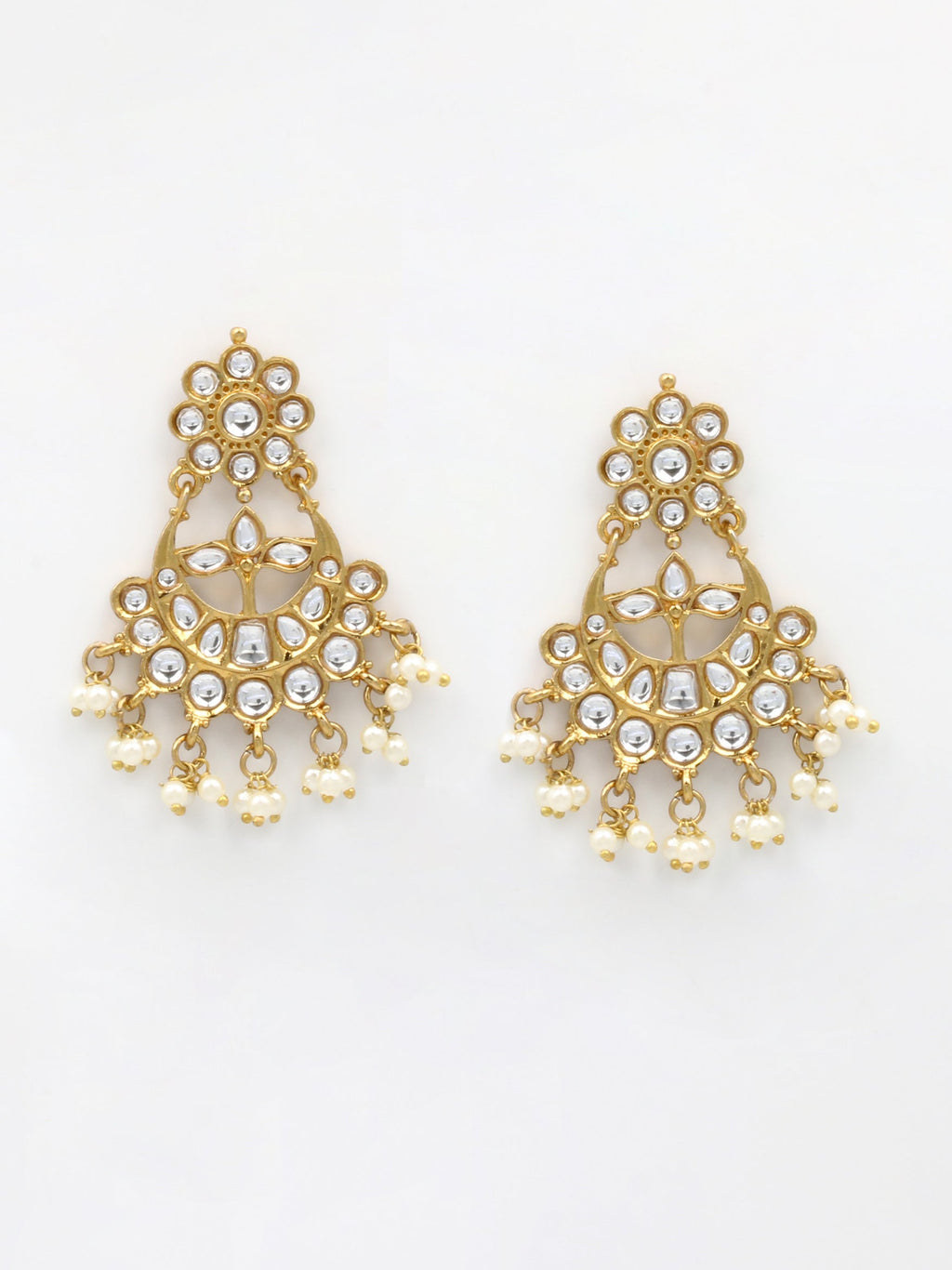 Golden Chandbali Earrings